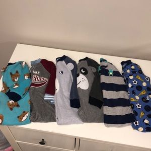 Bundle of 6 Adorable Boys Pajamas Sleepers